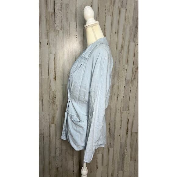 Altar'd State Women's Blazer Size Small Light Blue Double Button Business Jacket - Picture 4 of 5